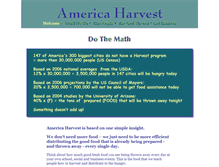 Tablet Screenshot of americaharvest.org